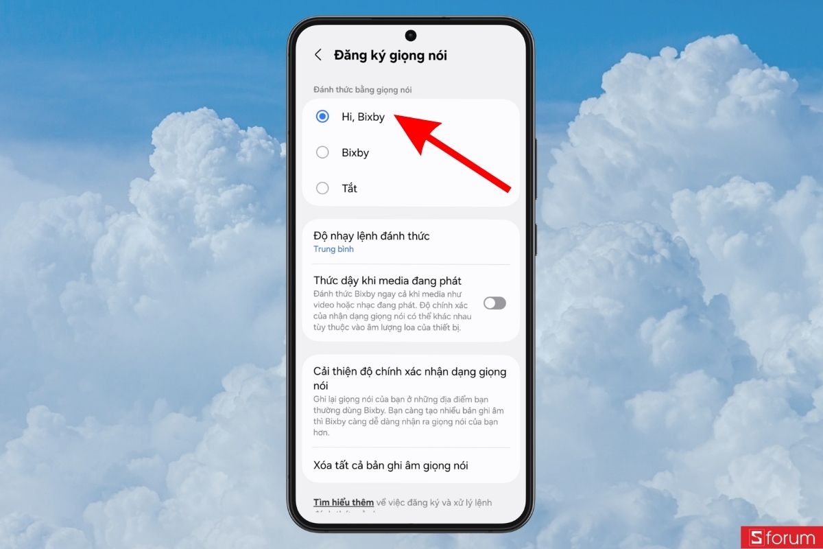 Huấn luyện giọng mẫu cho Bixby