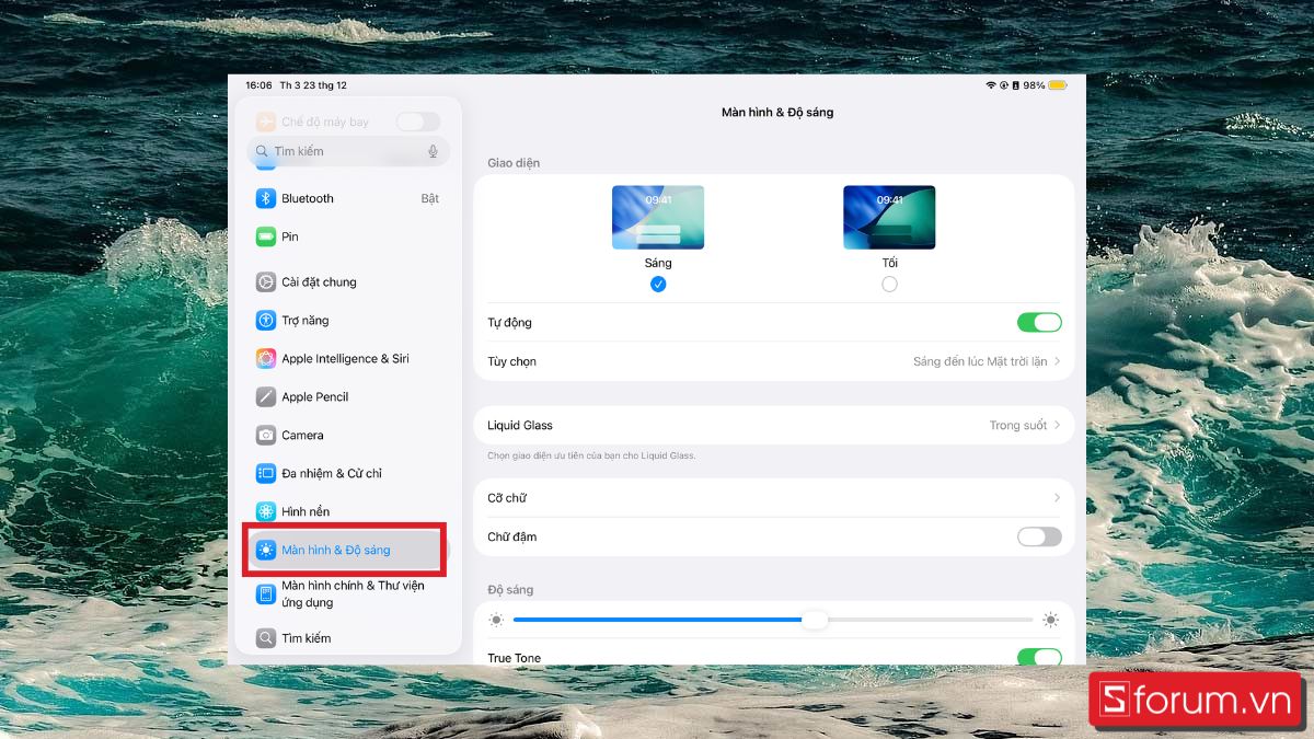 Thiết lập tự động khóa màn hình hợp lý bước 2