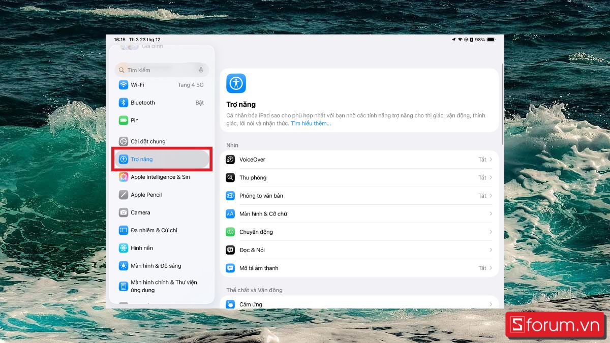 Giảm hiệu ứng chuyển động và hình nền động bước 2