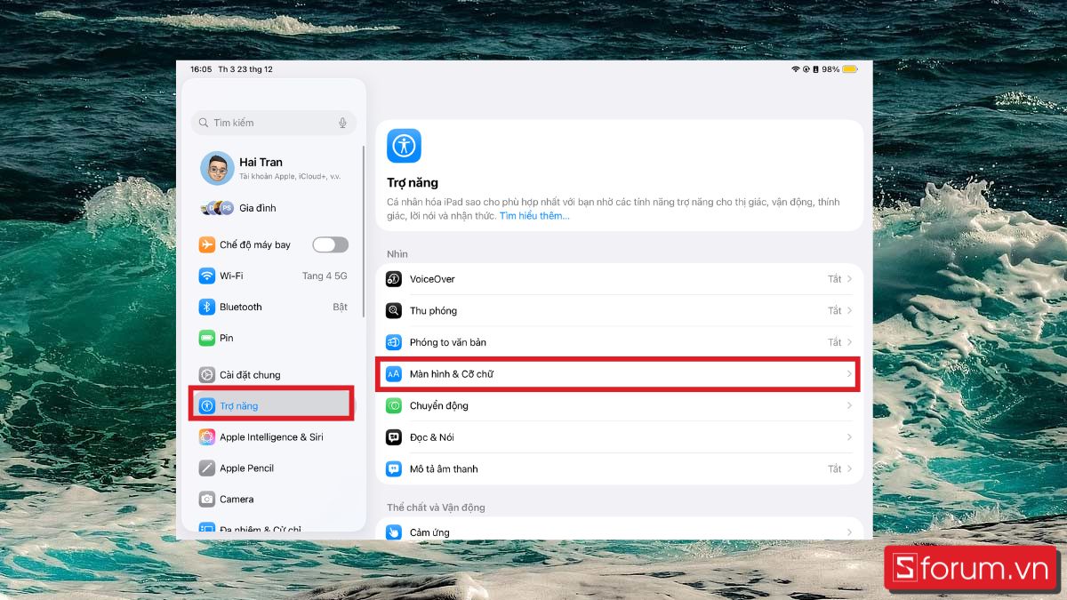 Bật tính năng Độ sáng tự động để điều chỉnh độ sáng màn hình bước 3