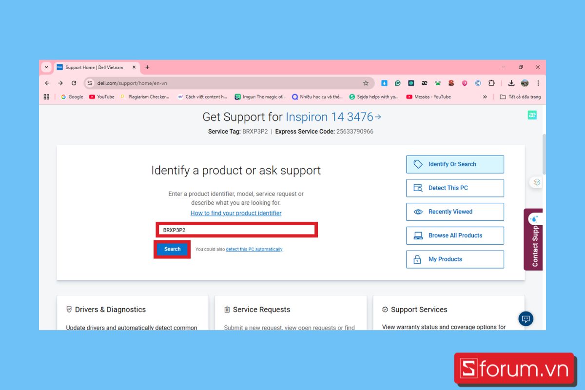 cách xem cấu hình laptop Dell bằng cách truy cập trang web - bước 3