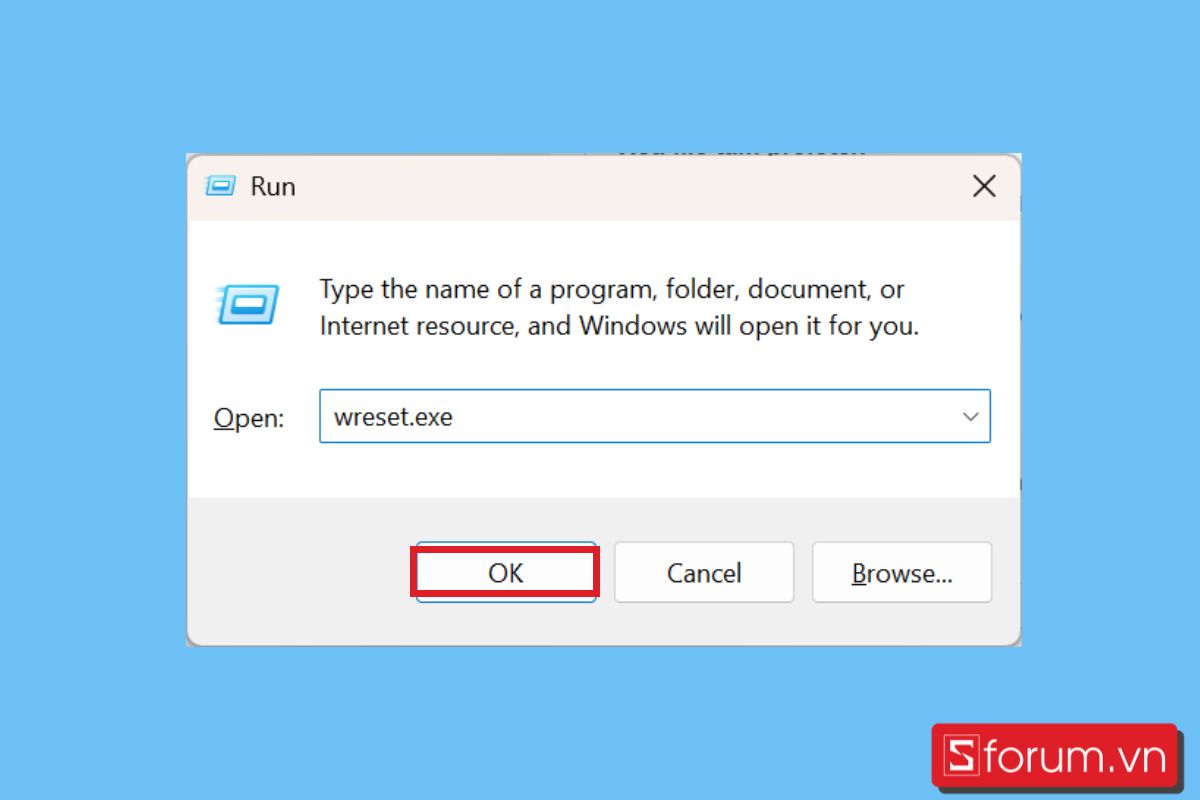 Cách xóa bộ nhớ đệm trên máy tính Reset Microsoft Store bước 2