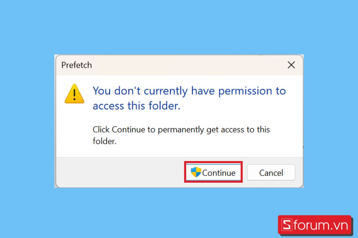 Cách xóa bộ nhớ đệm trên máy tính xoá file tạm prefetch bước  3