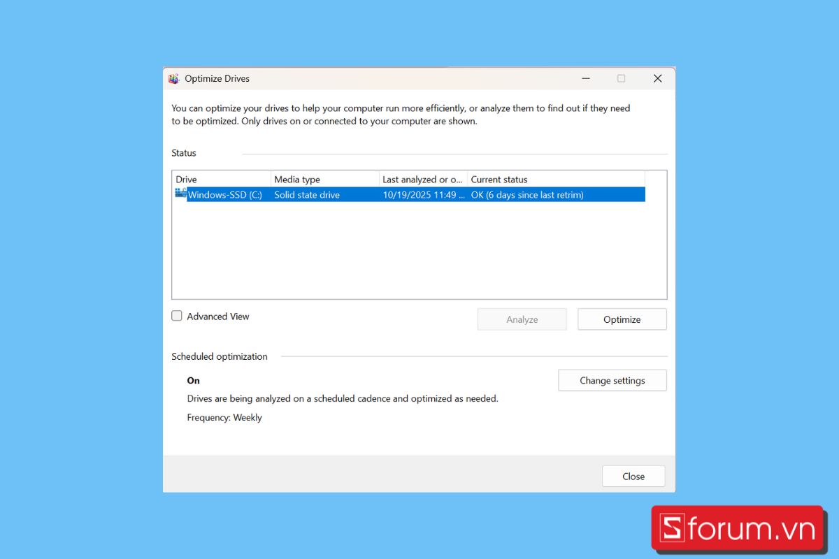 cách xóa bộ nhớ đệm trên máy tính chống phân mảnh ổ cứng bước 2