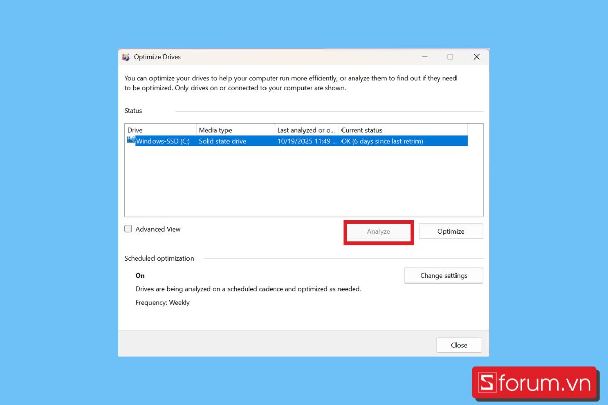 cách xóa bộ nhớ đệm trên máy tính chống phân mảnh ổ cứng bước 3