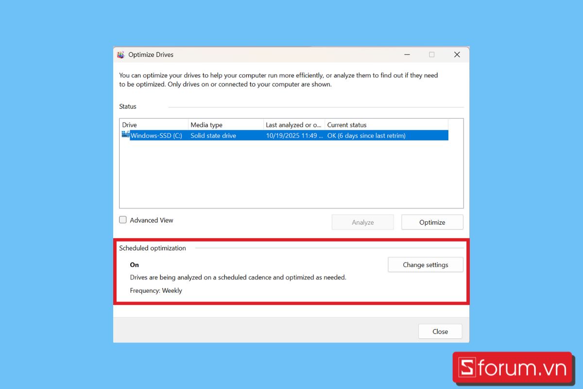 cách xóa bộ nhớ đệm trên máy tính chống phân mảnh ổ cứng bước 5