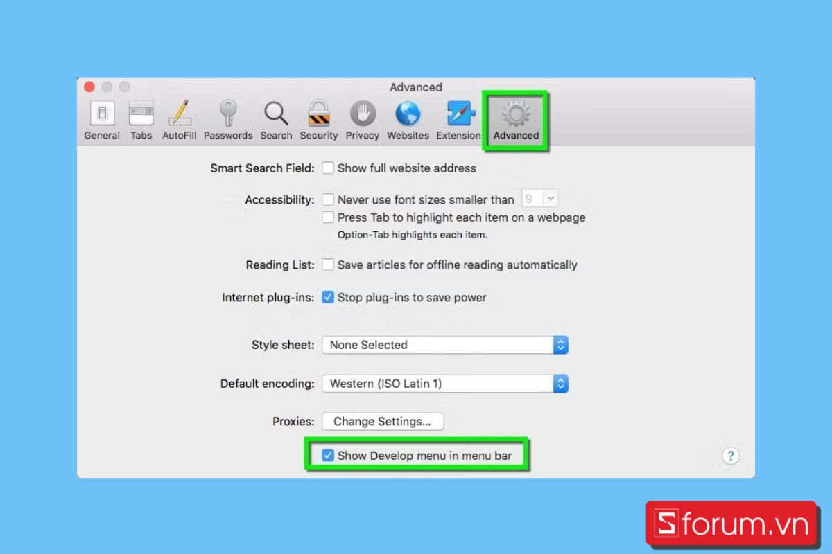 Cách xóa cache trên máy tính trình duyệt web Safari bước 2