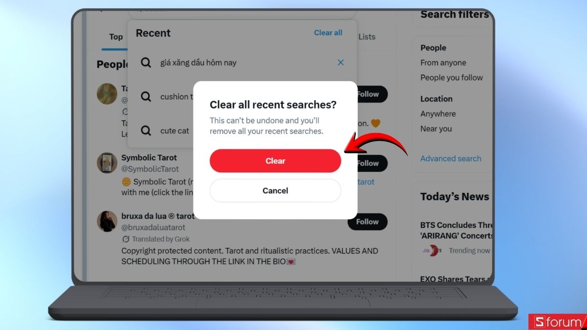 Xác nhận xóa từ khóa
