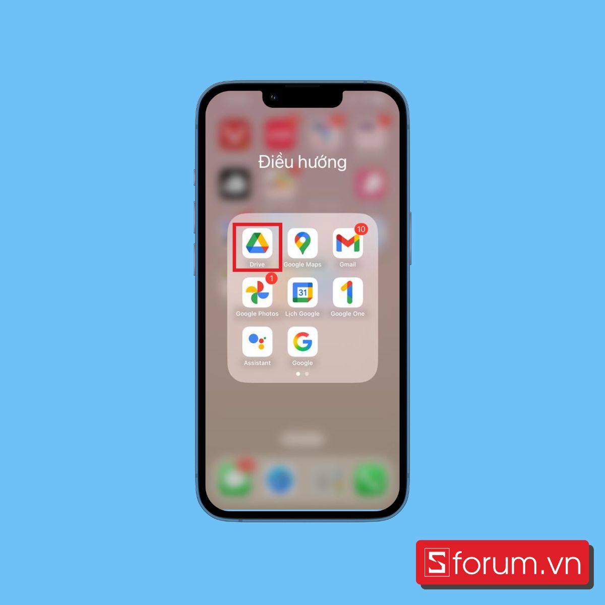 Mở ứng dụng Google Drive