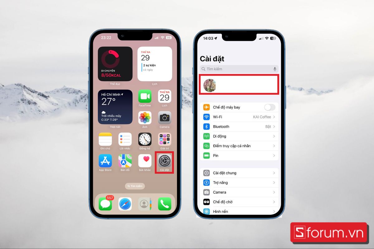 Truy cập vào iCloud trên máy