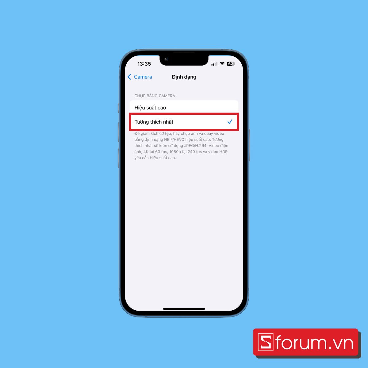 Chọn Tương thích nhất
