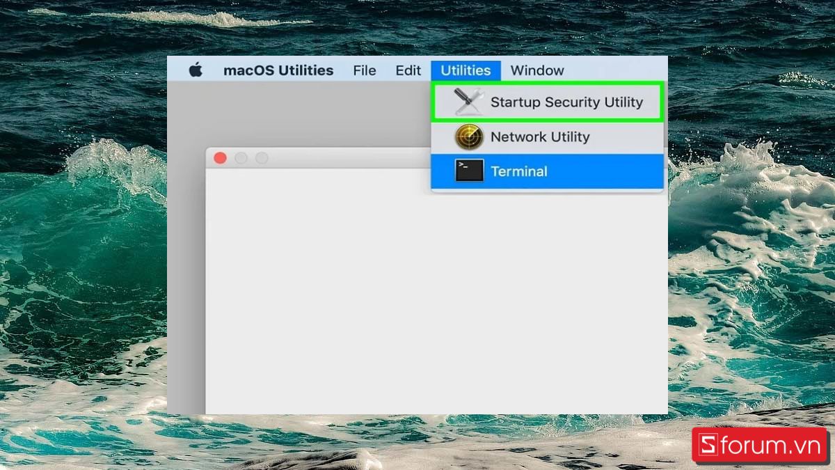 Tắt tính năng Secure Boot (chip Apple T2) bước 3