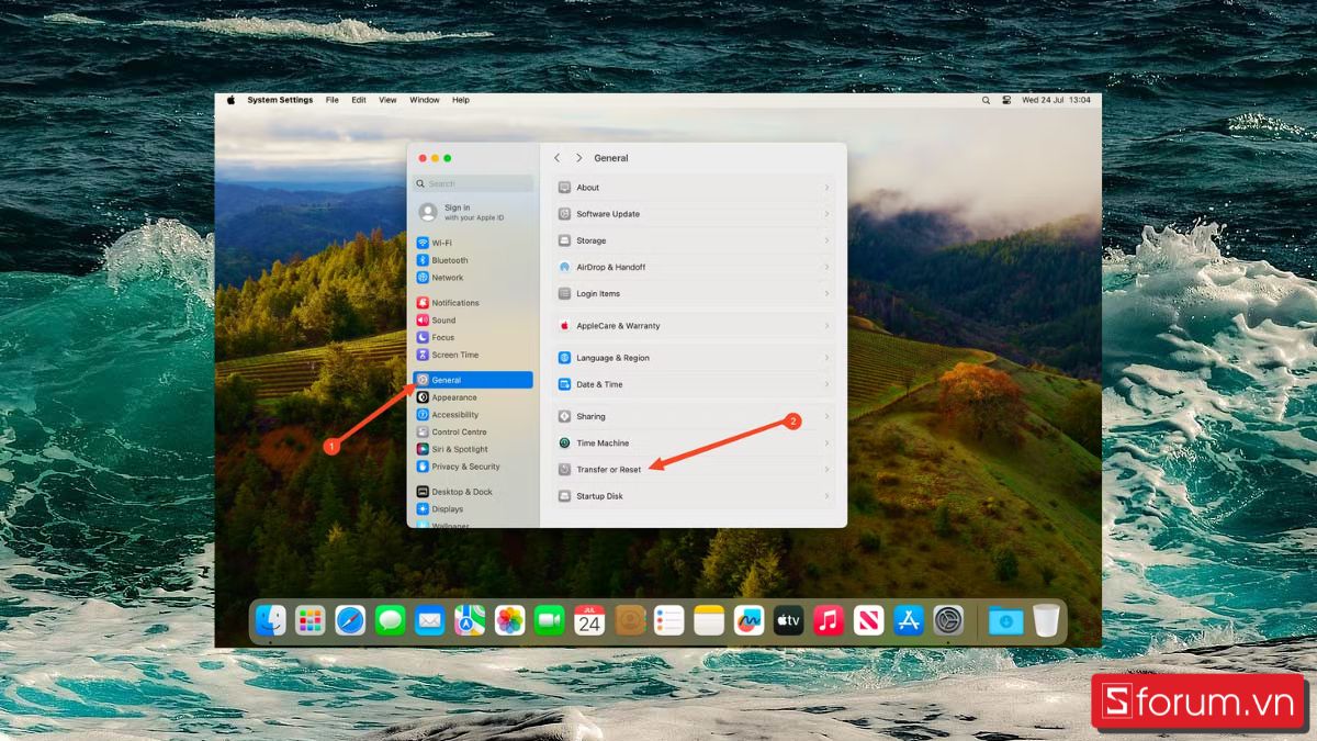 cài lại MacBook bằng reset macbook bước 2