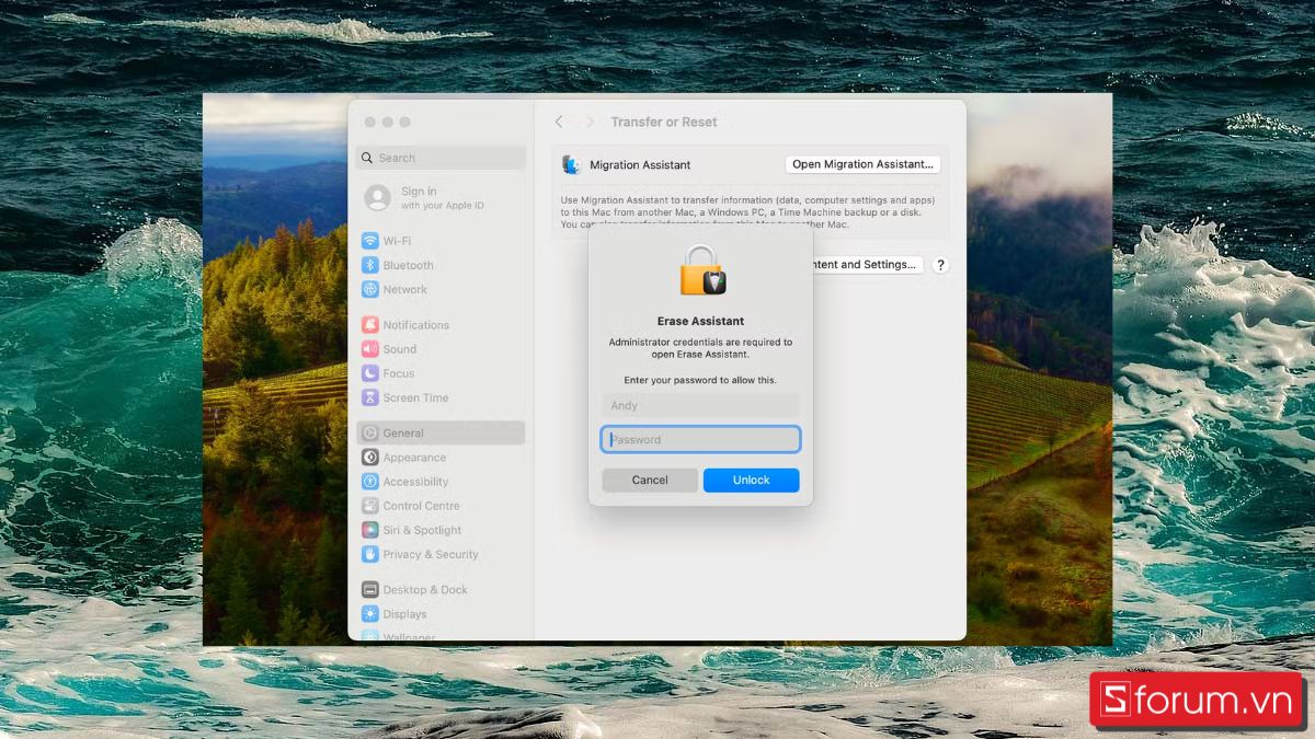 cài lại MacBook bằng reset macbook bước 3