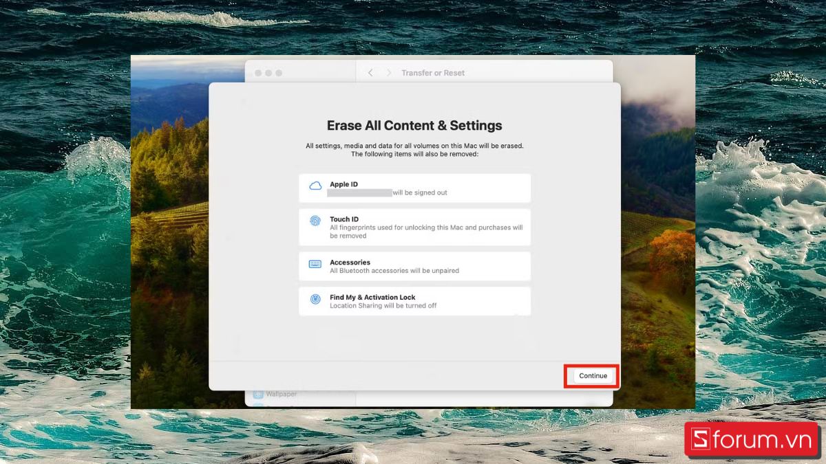 Khôi phục cài đặt gốc MacBook trên macOS Monterey bước 2