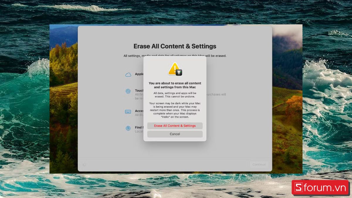 Khôi phục cài đặt gốc MacBook trên macOS Monterey bước 4