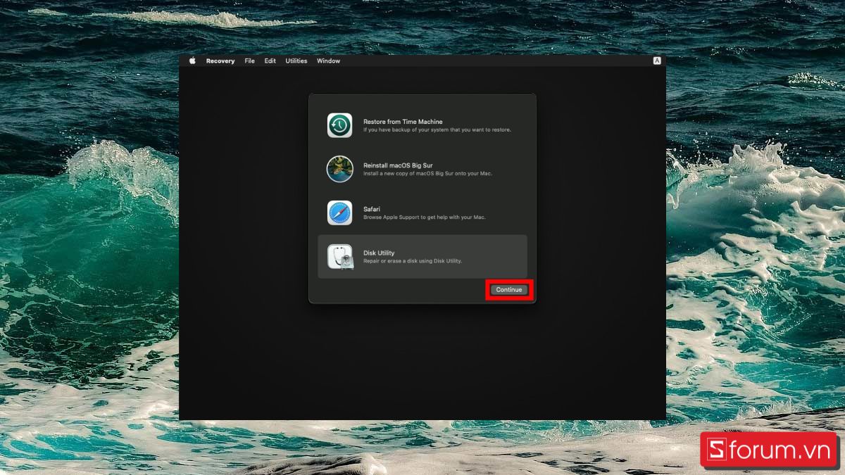 Cách cài lại MacBook trên macOS Big Sur bước 2 còn lại