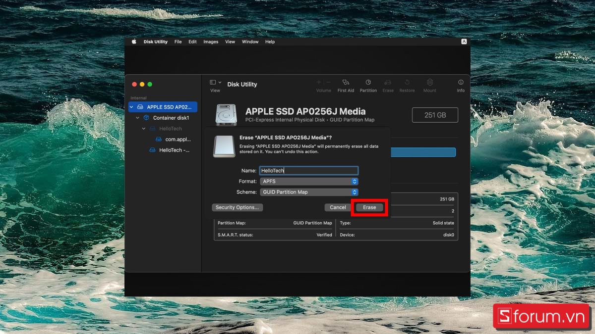 Cách cài lại MacBook trên macOS Big Sur bước 3 tiếp theo