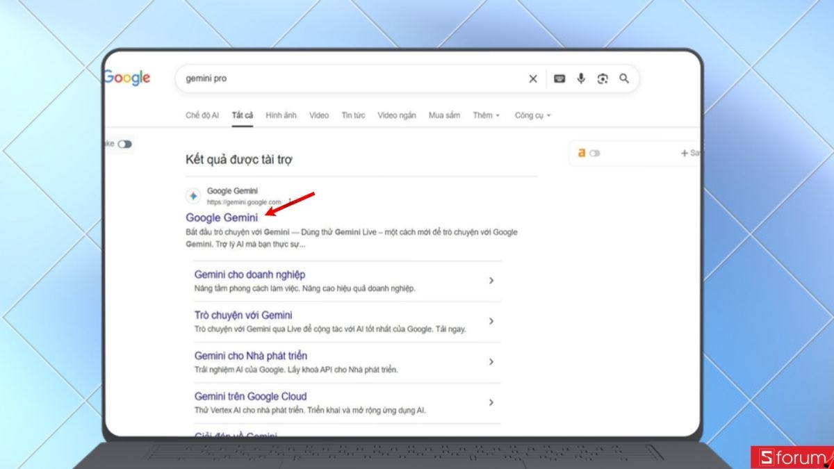 Truy cập vào Google Gemini