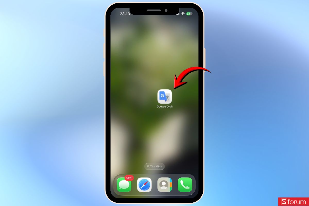 Mở ứng dụng Google Dịch