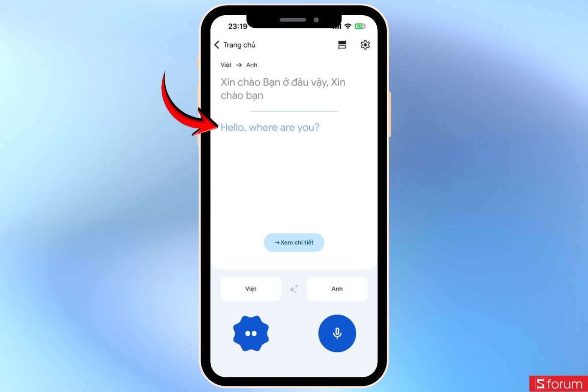 Dịch trực tiếp cuộc trò chuyện