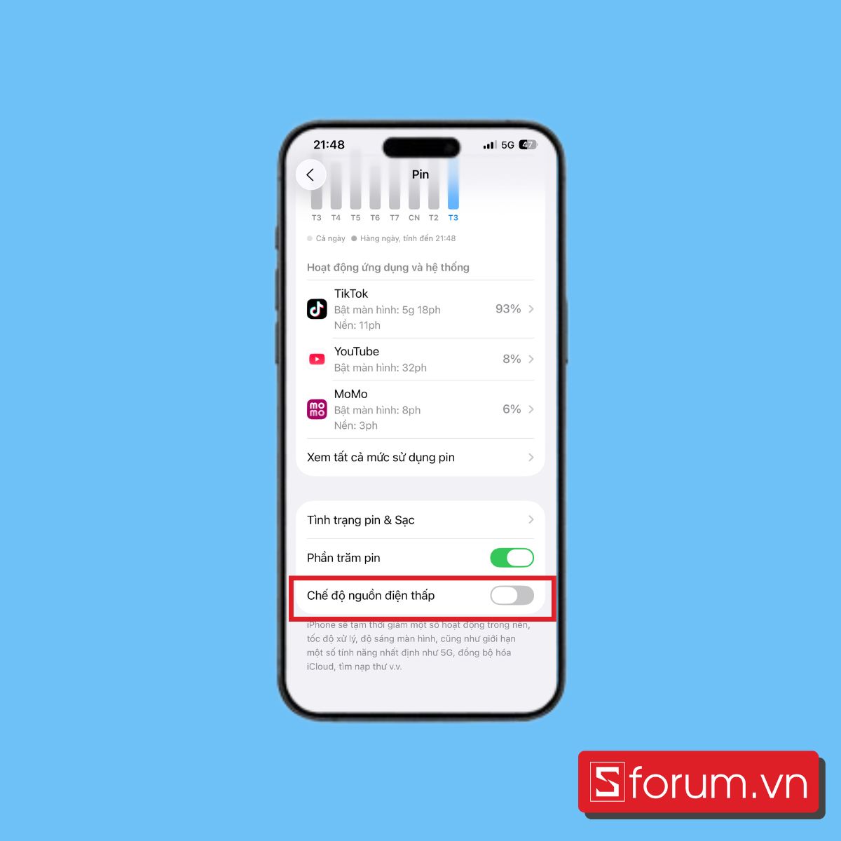Tắt Chế độ nguồn điện thấp