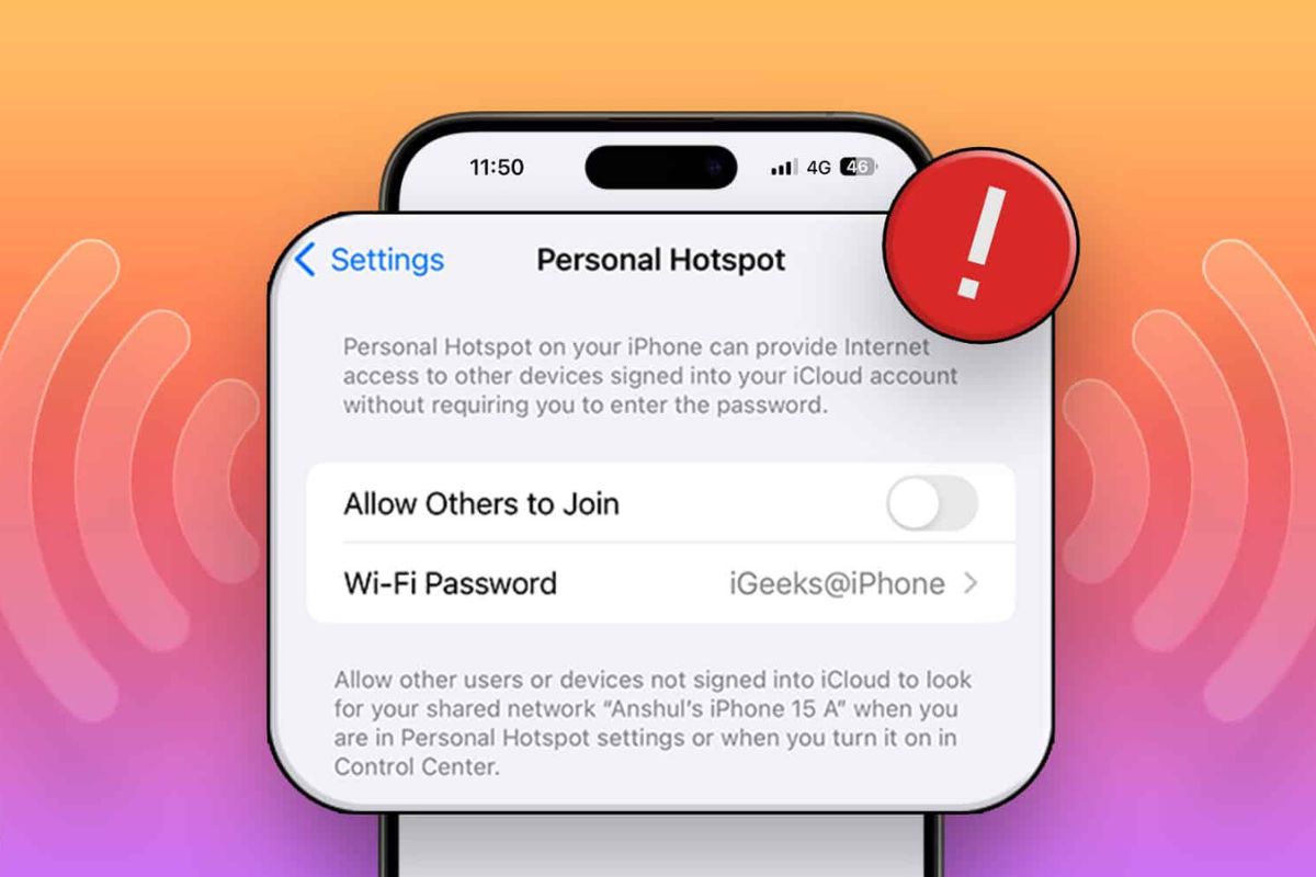 Tại sao điểm truy cập cá nhân iPhone tự tắt không hề biết?