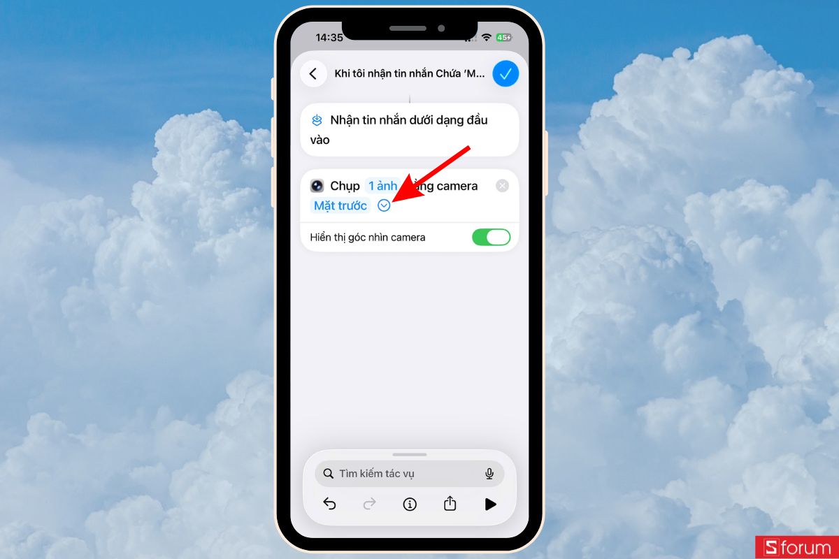 Tắt hiển thị góc nhìn camera