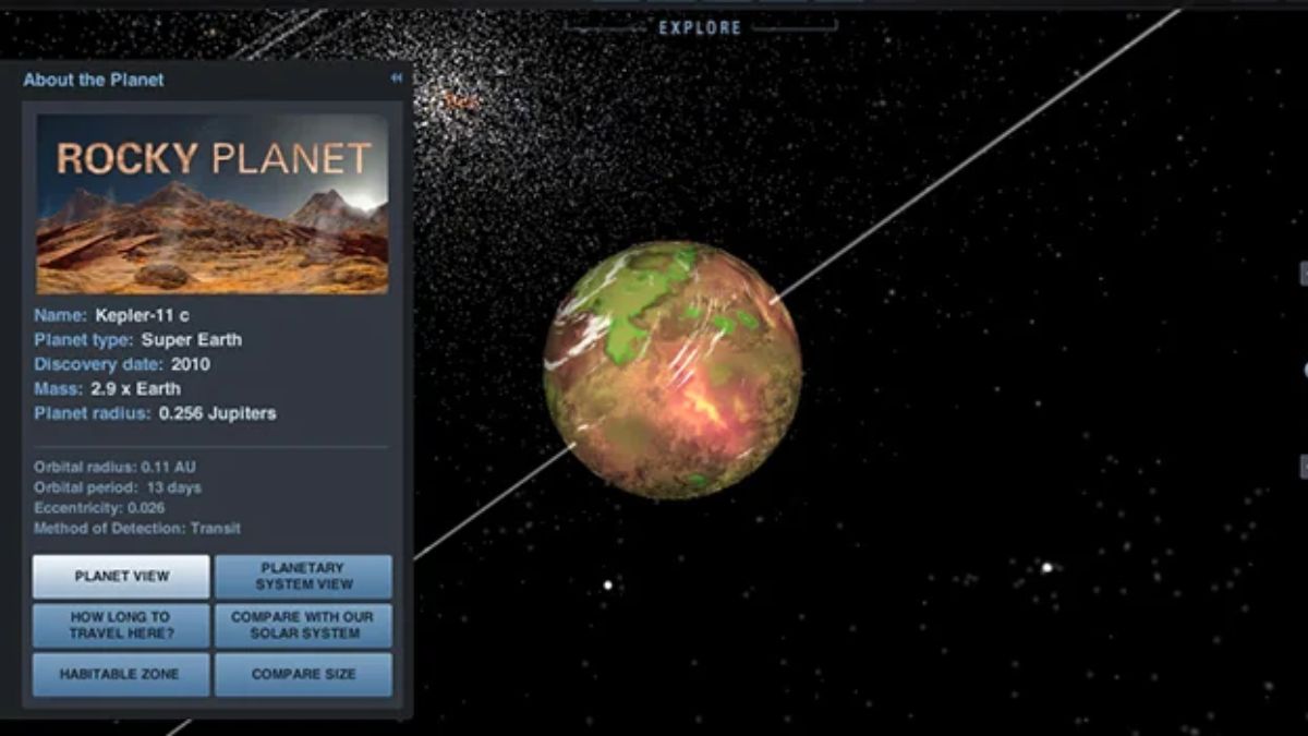 Xem bàn đồ sao, Mặt trăng và Sao hỏa