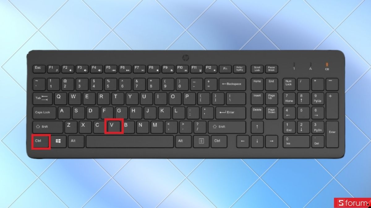 Nhấn tổ hợp phím để dán nội dung