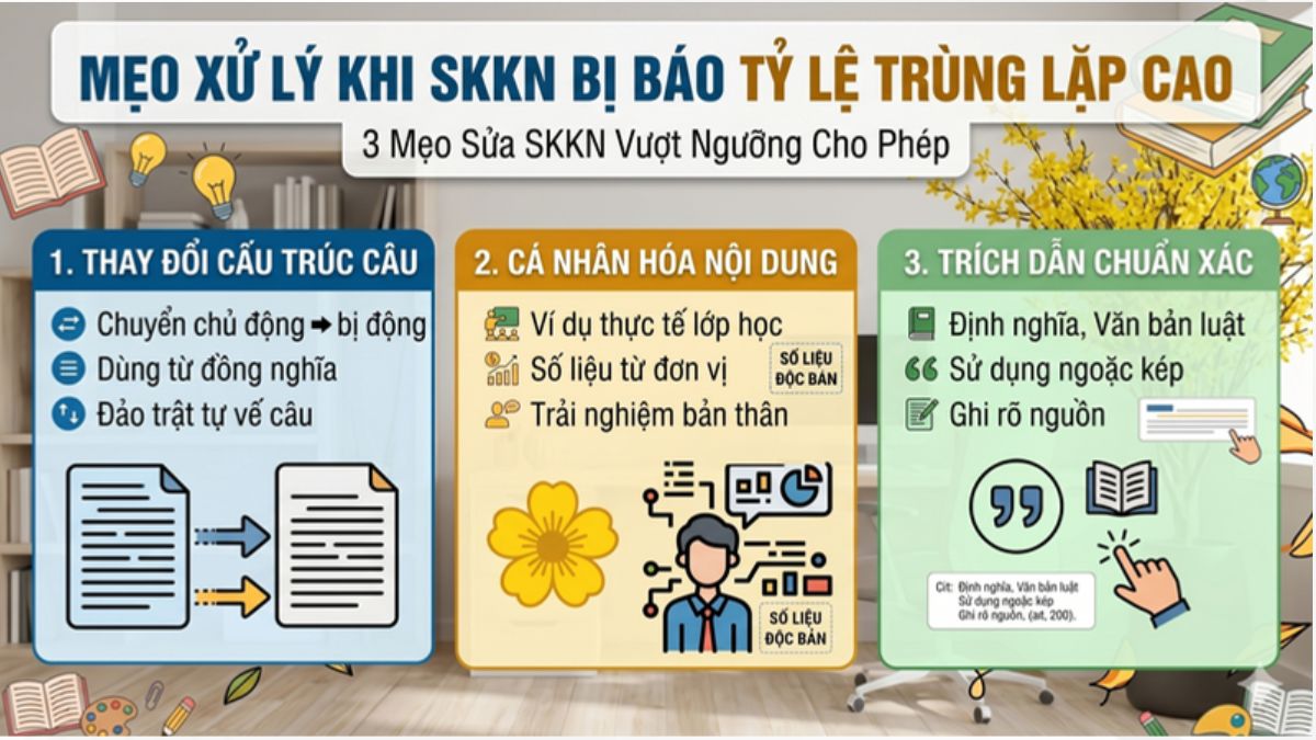 Mẹo xử lý khi SKKN báo tỷ lệ trùng lặp cao