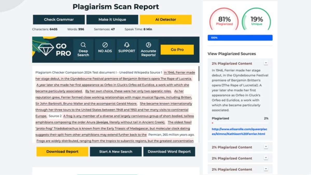 Công cụ Plagiarism Checker