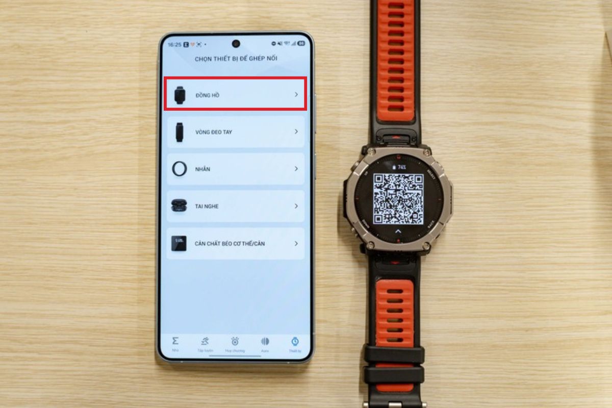 Nhấn chọn thiết bị