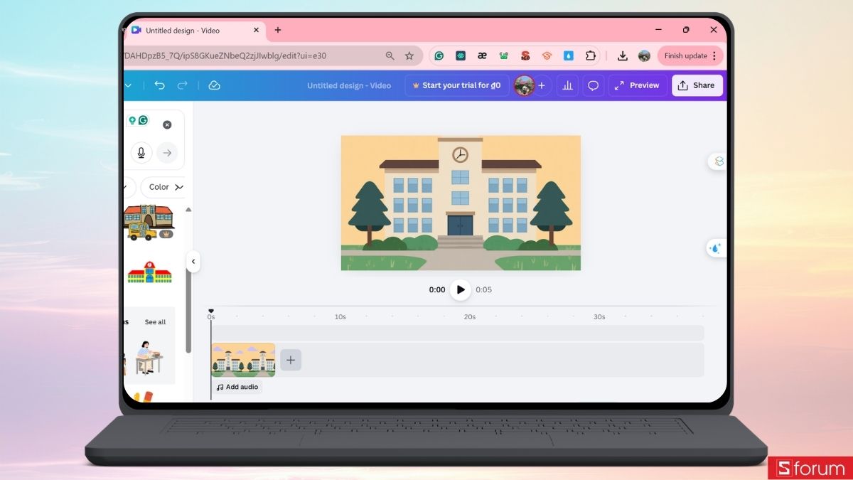 Hình nền vừa được tạo
