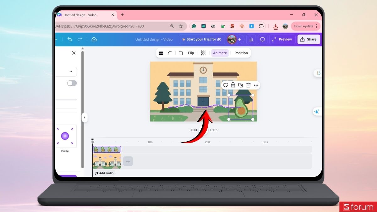 Vẽ đường di chuyển của nhân vật