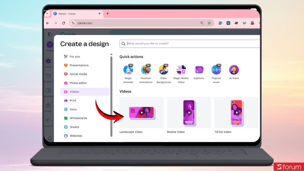 Chọn kích thước video