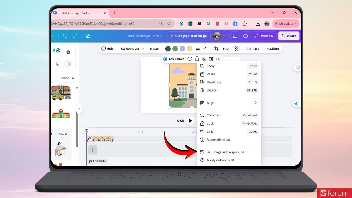 Đặt ảnh làm hình nền