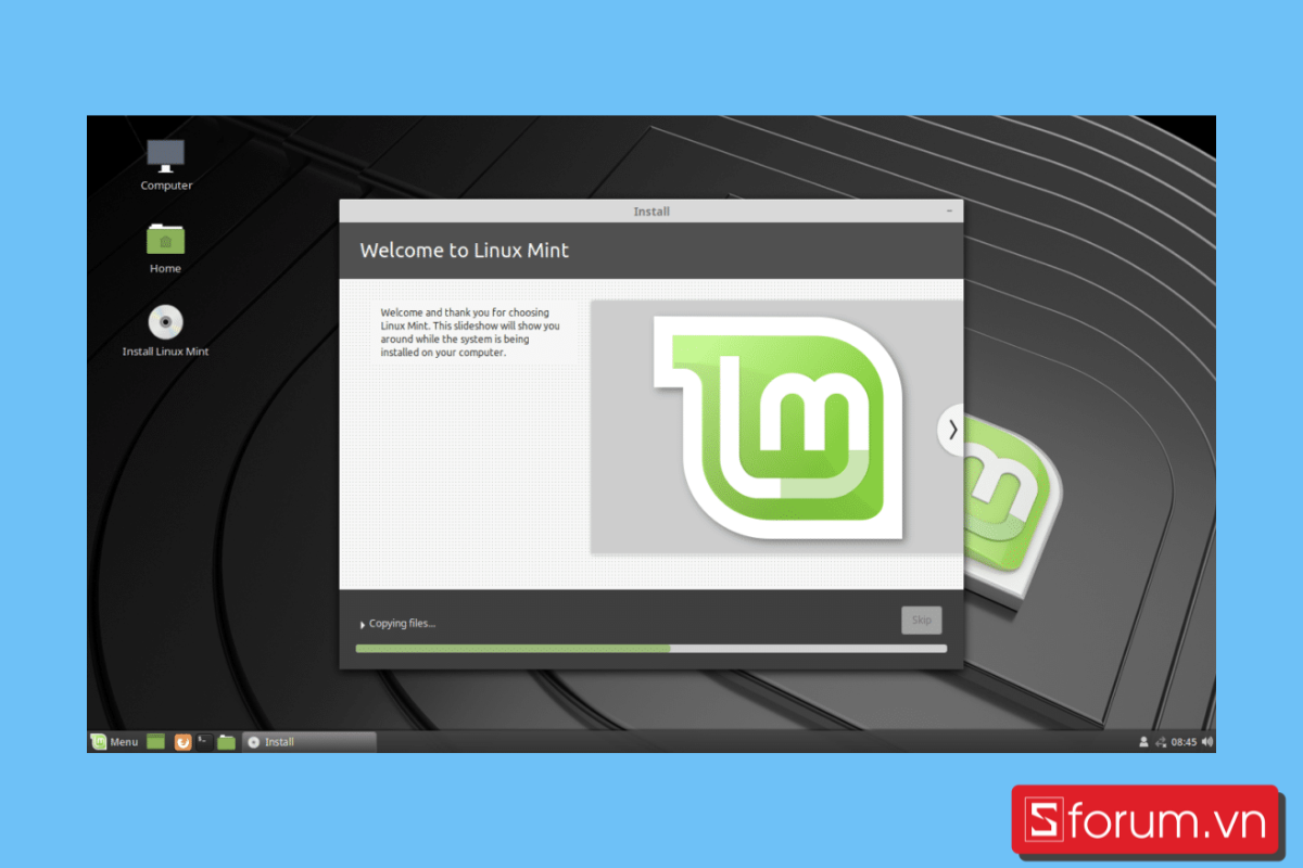 Hoàn tất quá trình cài đặt Linux Mint