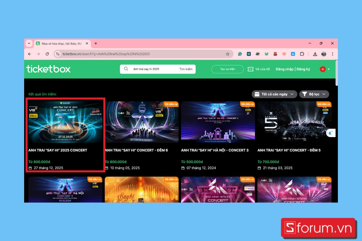 săn vé concert anh trai say hi mùa 2 - 8