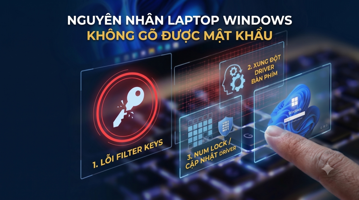 Nguyên nhân laptop windows không gõ được mật khẩu