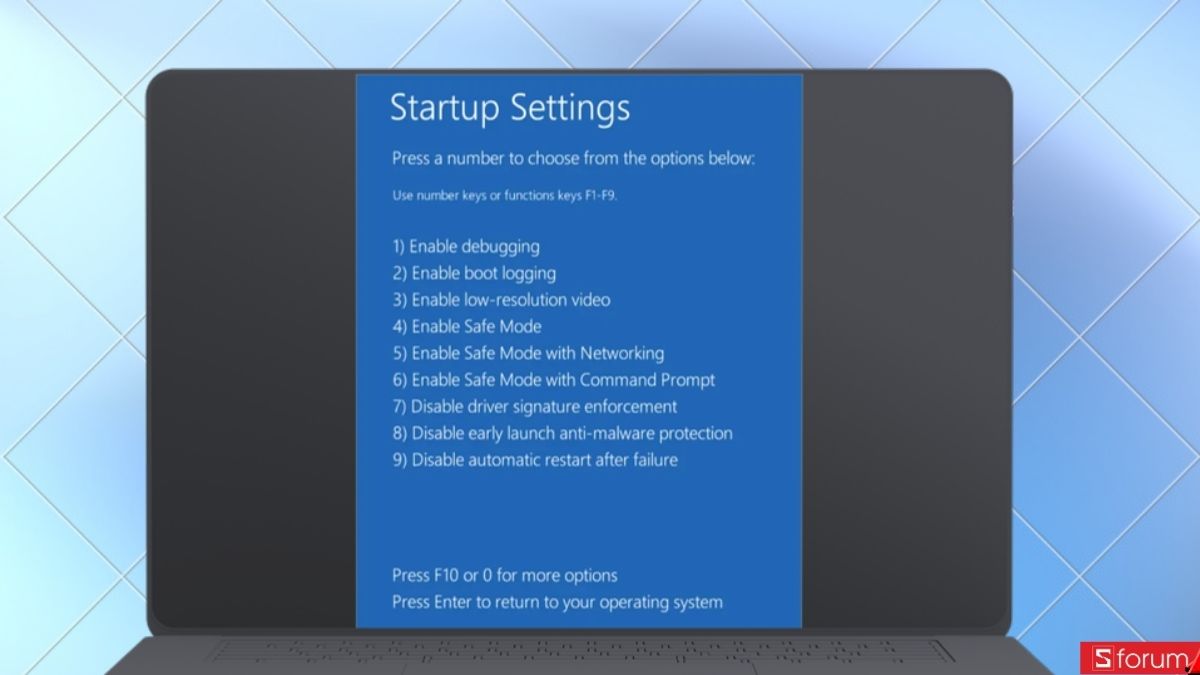 Khởi động safe mode