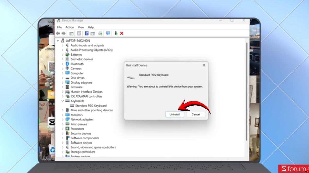 Chọn tiếp vào Uninstall