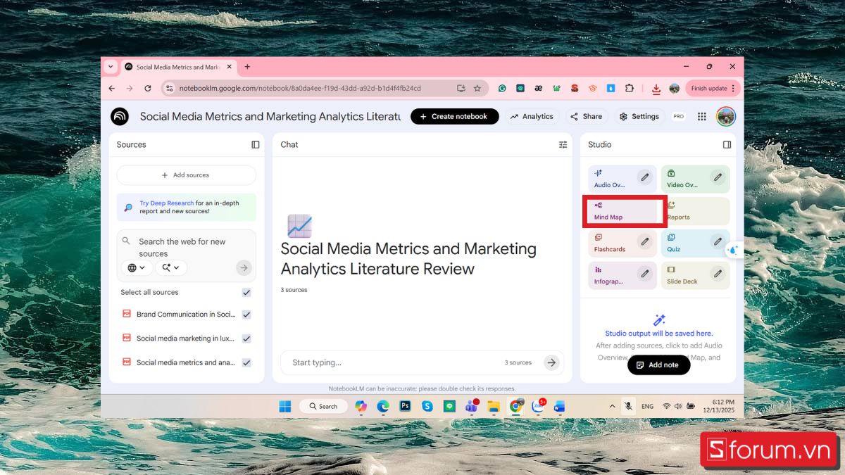 tạo ảnh bản đồ tư duy với NotebookLM 6