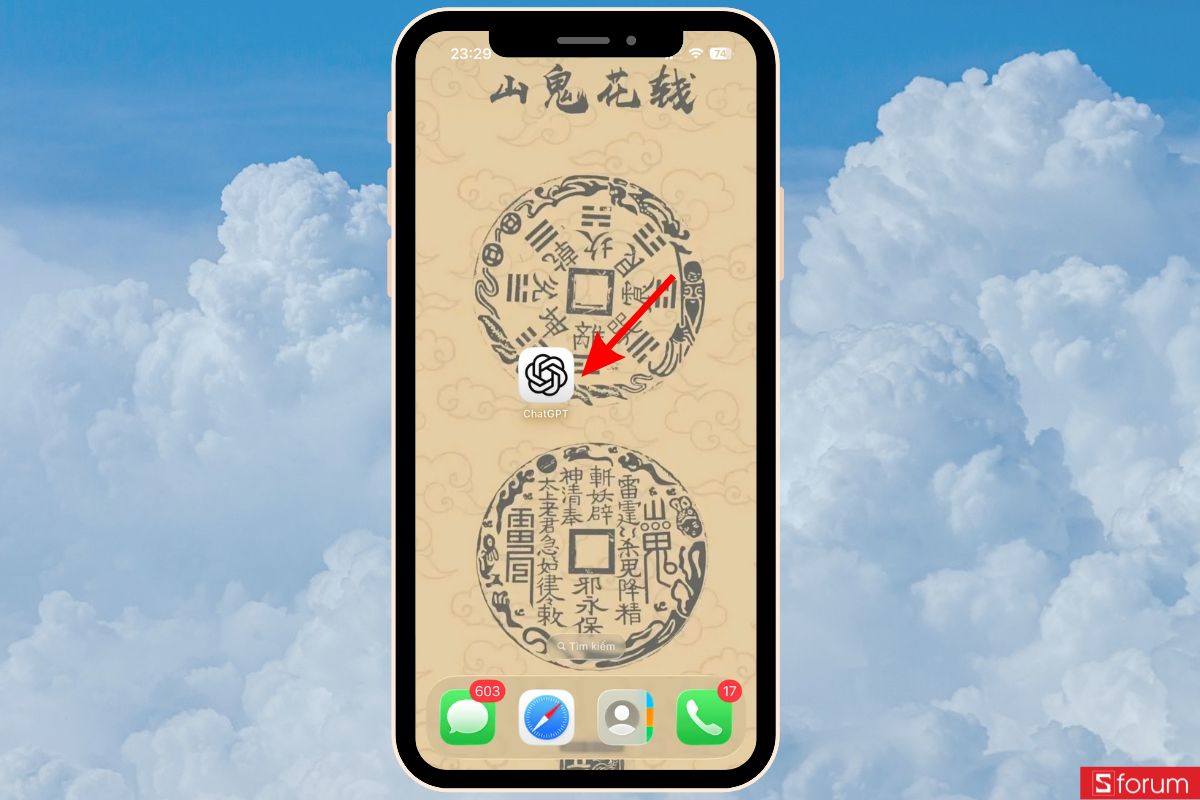 Mở ứng dụng ChatGPT