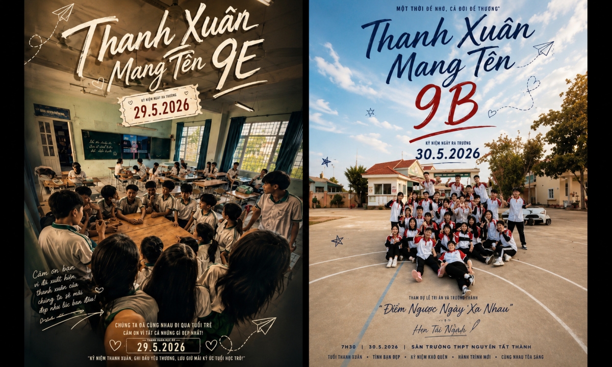 Trend tạo ảnh poster thanh xuân