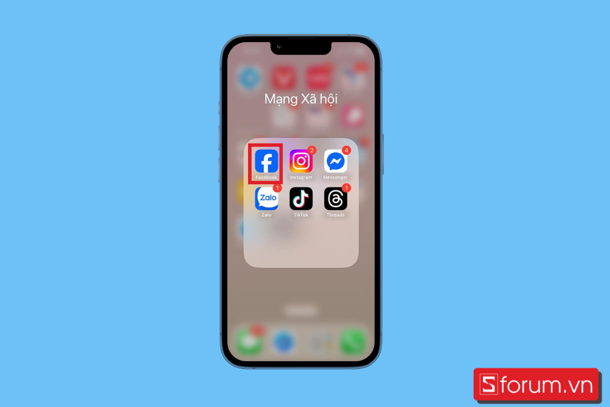 Mở ứng dụng Facebook