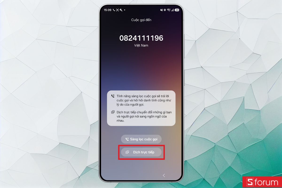 Chọn Dịch trực tiếp