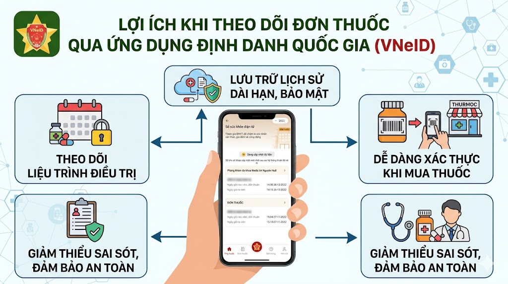 Lợi ích khi theo dõi đơn thuốc qua VNeID