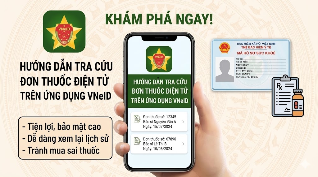 Hướng dẫn cách tra cứu đơn thuốc trên VNeID chi tiết nhất Hướng dẫn cách tra cứu đơn thuốc trên VNeID chi tiết nhất