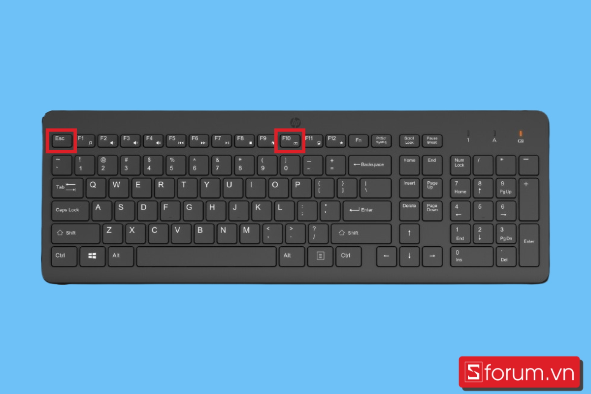 Cách vào BIOS HP bằng phím tắt - bước 3